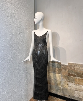 Đầm kim sa 2 dây